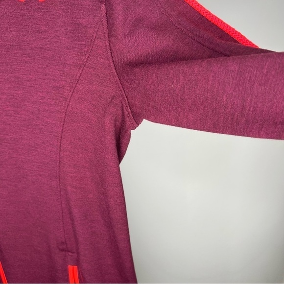 Under Armour Crimson Coral Full Zip Up Hooded Sweatshirt Athletic Jacket Small - Picture 10 of 15